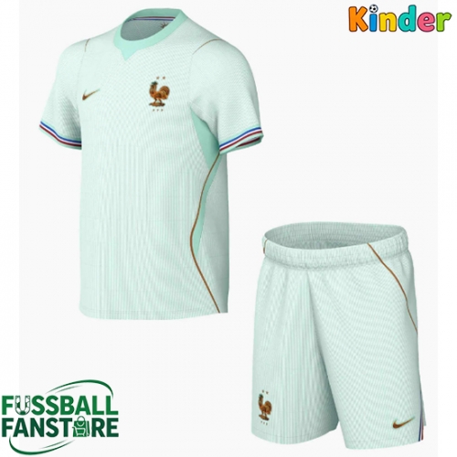 Frankreich Replik Auswärtstrikot Kinder WM 2026 Kurzarm (+ Kurze Hosen)